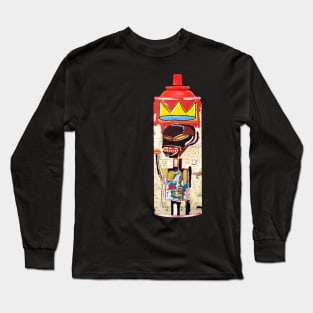 Spraypaint Can with Basquiat Long Sleeve T-Shirt